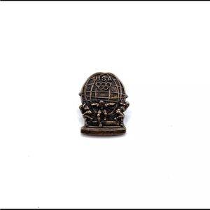 Vintage USA Olympic Bronze Pin 3 Holding Globe #36 USC 220506 by AMINCO